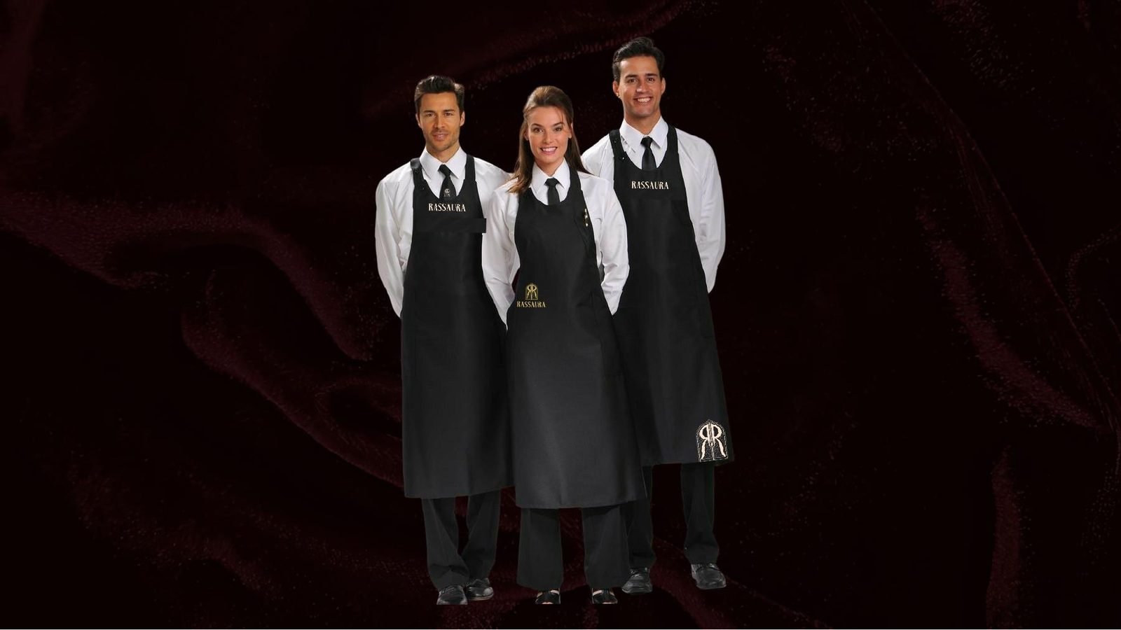 Rassaura staff uniforms with the monogram