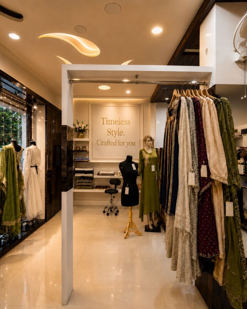 Shades couture racks beneath the line Timeless Style, Crafted for you